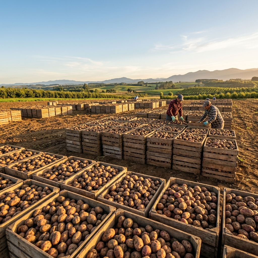 Bins de madera Olbins Chile en campo de Valdivia